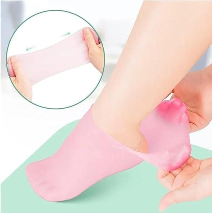 Silicone Gel Heel Socks Anti Slip For Dry Cracked Feet